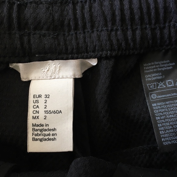 H and M | black pull on elastic waist dress pants - Picture 2 of 8